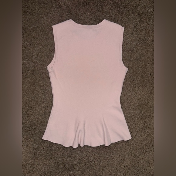 ANN TAYLOR - PEPLUM KNIT SLEEVELESS SWEATER TOP BLOUSE TANK - Picture 2 of 6